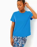 RALLY ACTIVE TEE UPF 50+ MORELLE BLUE