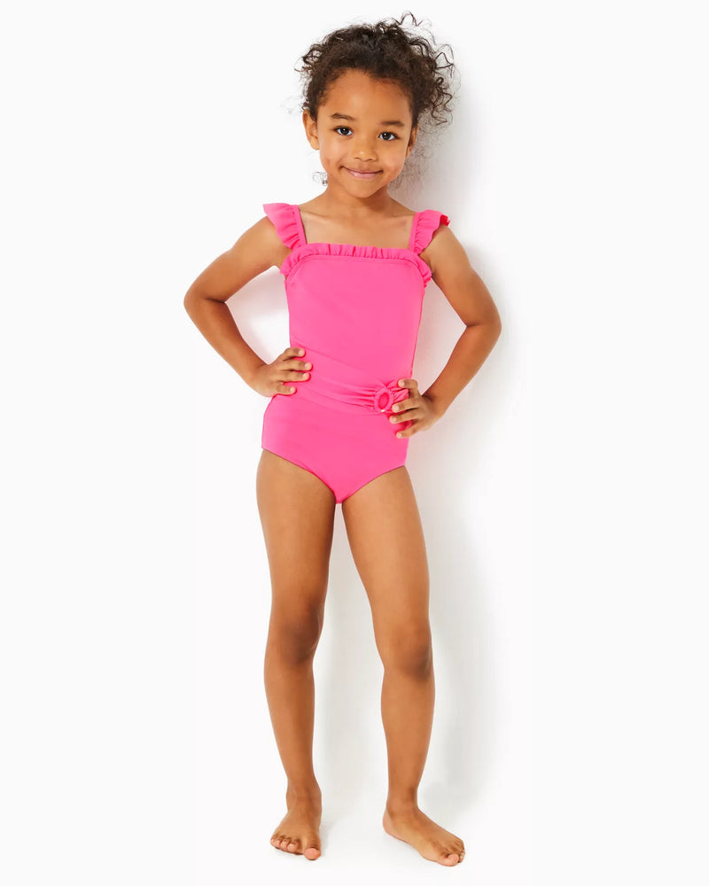 GIRLS ASHLEIGH SWIMSUIT ROXIE PINK