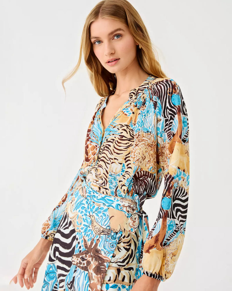 ELSA TOP BREEZY AQUA LILLYS ZOO