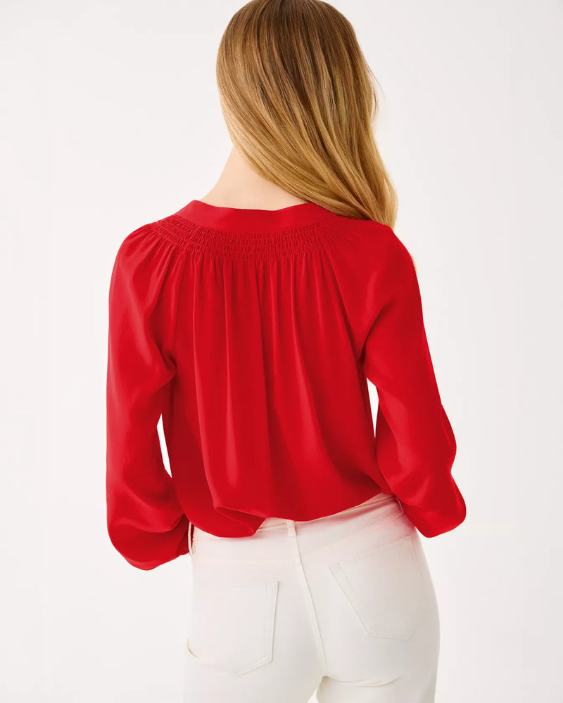 ELSA TOP CRANBERRY RED