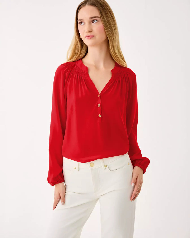 ELSA TOP CRANBERRY RED