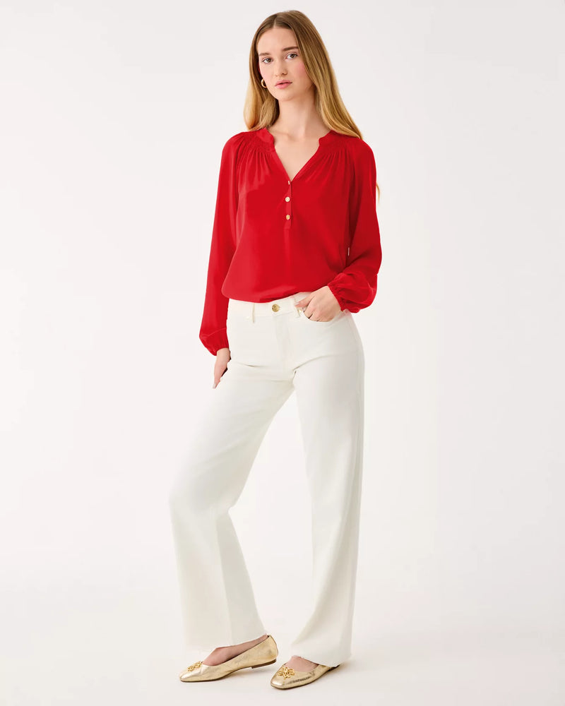 ELSA TOP CRANBERRY RED