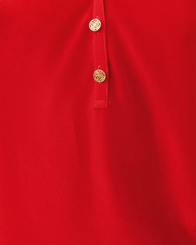 ELSA TOP CRANBERRY RED