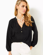 ELSA SILK TOP NOIR