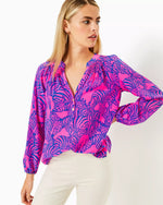 ELSA SILK TOP PASSION FRUIT PINK WILD NIGHTS