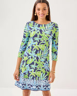 OPHELIA 3/4 SLEEVE DRESS SAPPHIRE POOL TROPICAL TANGO ENGINEERED