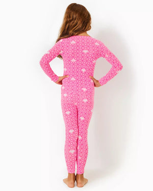 SAMMY PAJAMA SET PASSION FRUIT PINK FLUTTERING HEARTS