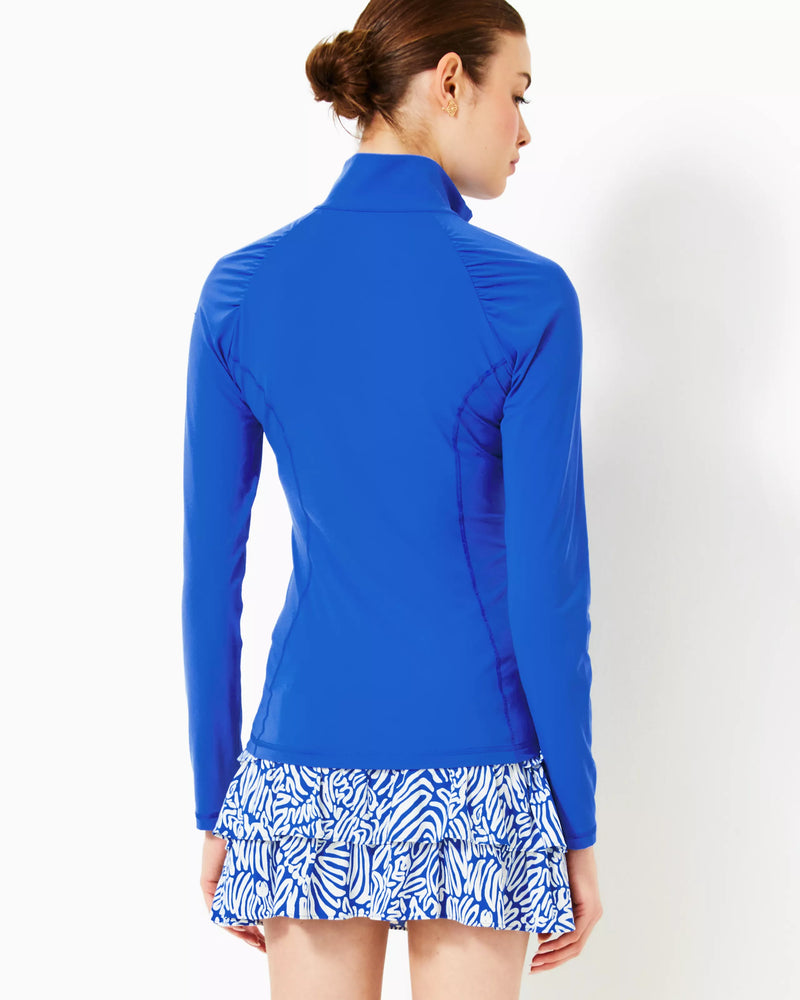 JUSTINE HALF ZIP UPF 50+ MARTINIQUE BLUE