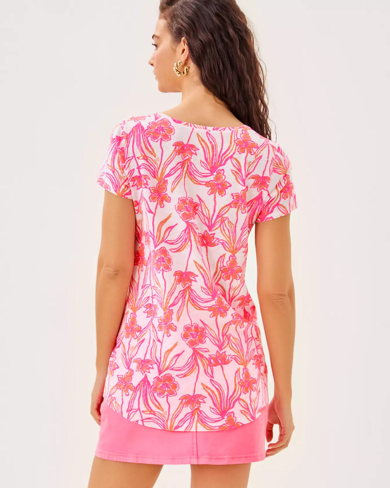 ETTA SCOOP-NECK RESORT WHITE LOVELY LONG STEMS