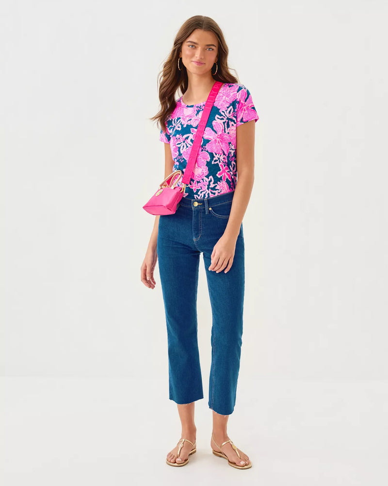 ETTA SCOOP-NECK STARLIGHT NAVY ONCE AND FLORAL