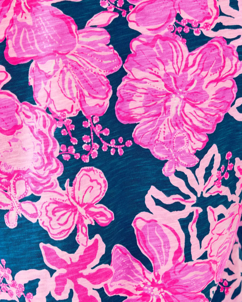 ETTA SCOOP-NECK STARLIGHT NAVY ONCE AND FLORAL
