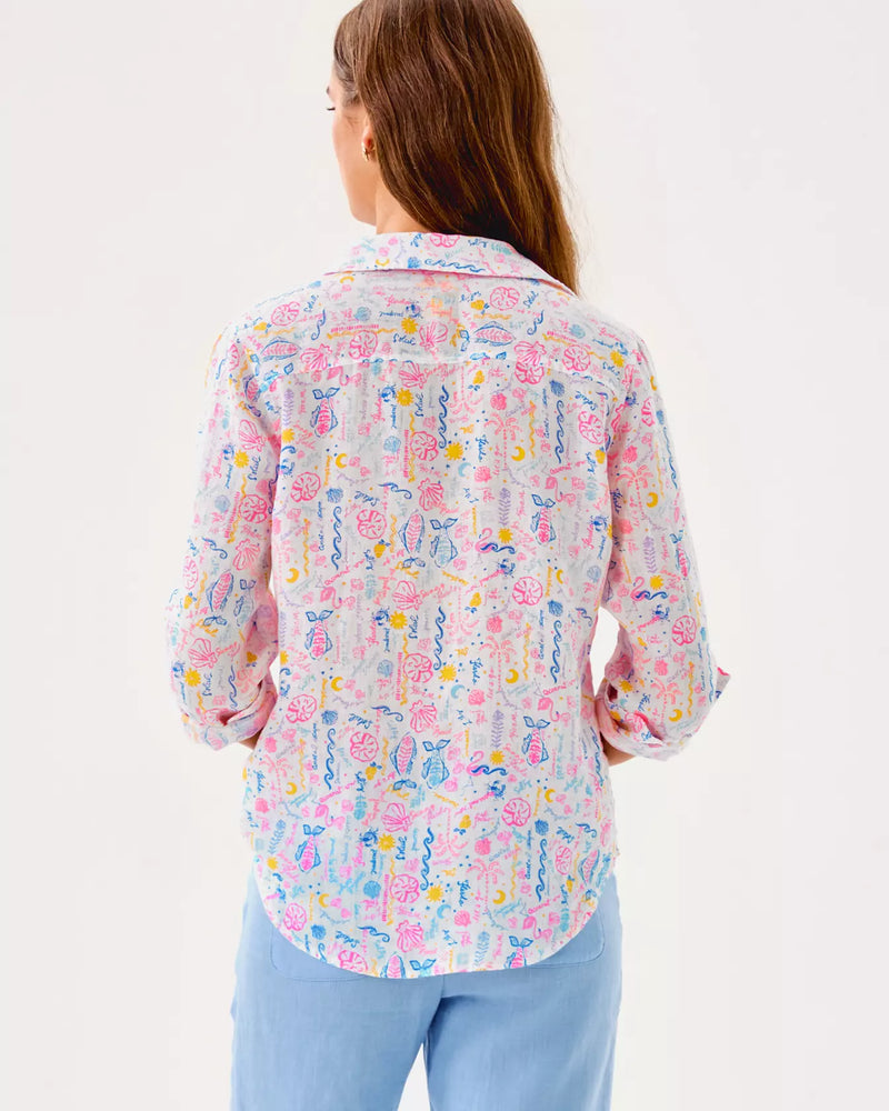SEA VIEW BUTTON DOWN MULTI SUMMER SERENADE