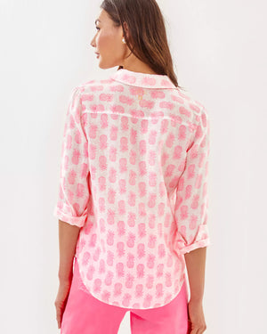 SEA VIEW BUTTON DOWN ROUSSEAU PINK SLICE OF SUNSHINE