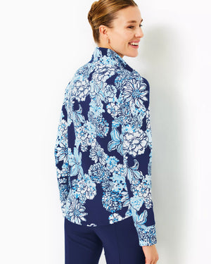 LEONA UPF 50+ ZIP-UP LOW TIDE NAVY BOUQUET ALL DAY