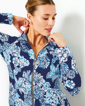 LEONA UPF 50+ ZIP-UP LOW TIDE NAVY BOUQUET ALL DAY