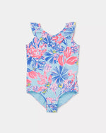GIRLS JANAH SWIMSUIT UPF 50+ MULTI ELEPHANT SPLASH