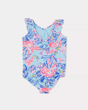 GIRLS JANAH SWIMSUIT UPF 50+ MULTI ELEPHANT SPLASH