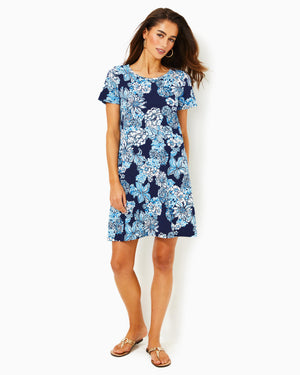 
            
                Load image into Gallery viewer, CODY SHORT SLEEVE DRESS LOW TIDE NAVY BOUQUET ALL DAY
            
        