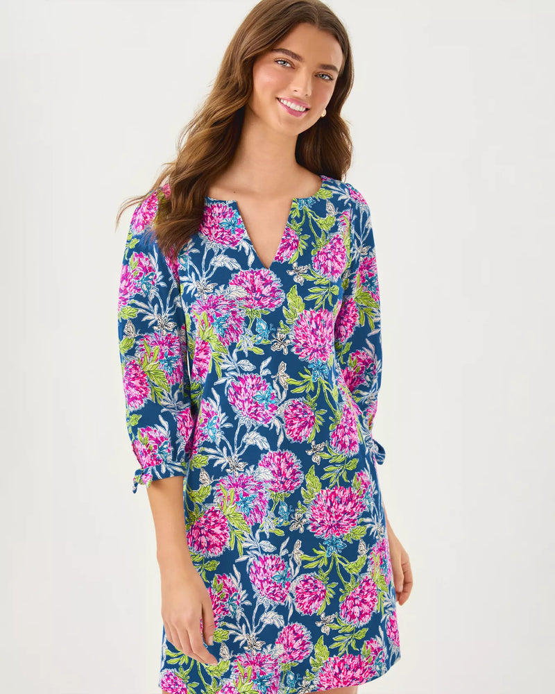 CATH 3/4 SLEEVE DRESS MULTI DAHLIA LICIOUS