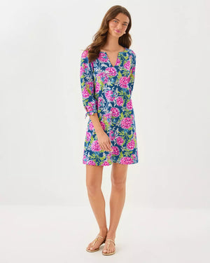 CATH 3/4 SLEEVE DRESS MULTI DAHLIA LICIOUS