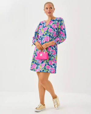 CATH 3/4 SLEEVE DRESS MULTI DAHLIA LICIOUS