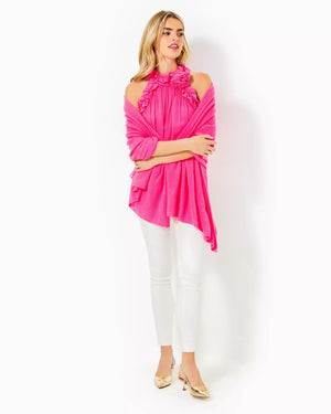 LANELLE CASHMERE WRAP PASSION FRUIT PINK