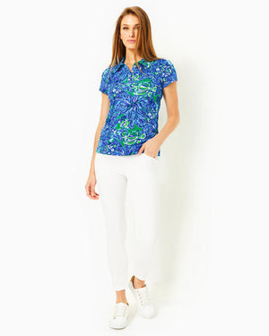 UPF50+ FRIDA SCALLOP POLO ABACO BLUE IN TURTLE AWE