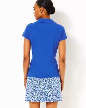 FRIDA SCALLOP POLO UPF 50 MARTINIQUE BLUE