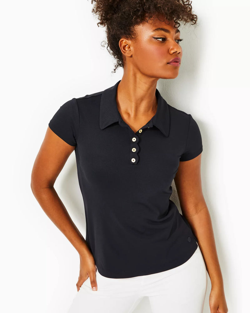 
            
                Load image into Gallery viewer, FRIDA SCALLOP POLO ONYX
            
        
