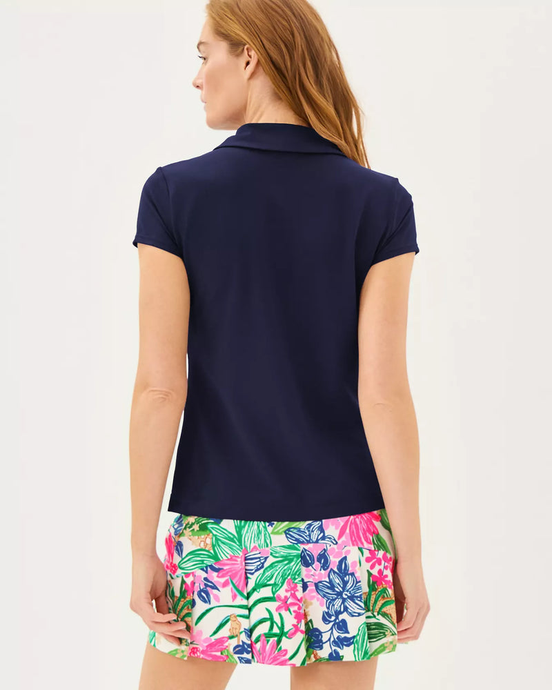 FRIDA SCALLOP POLO TRUE NAVY