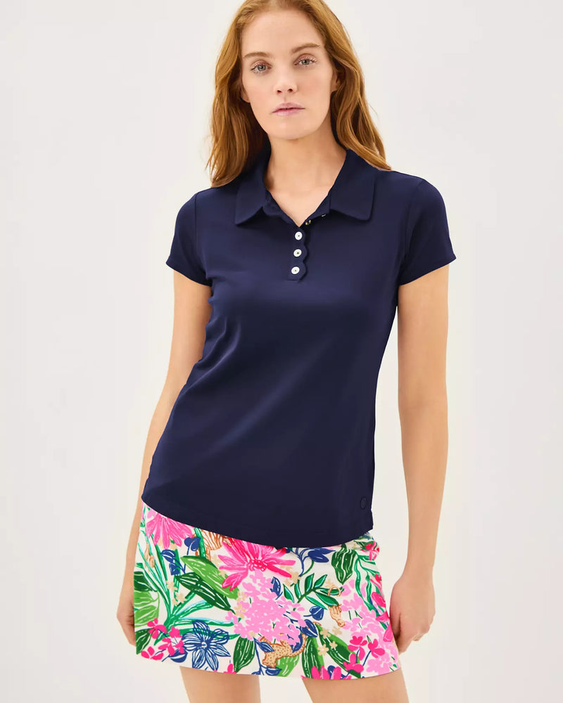 FRIDA SCALLOP POLO TRUE NAVY