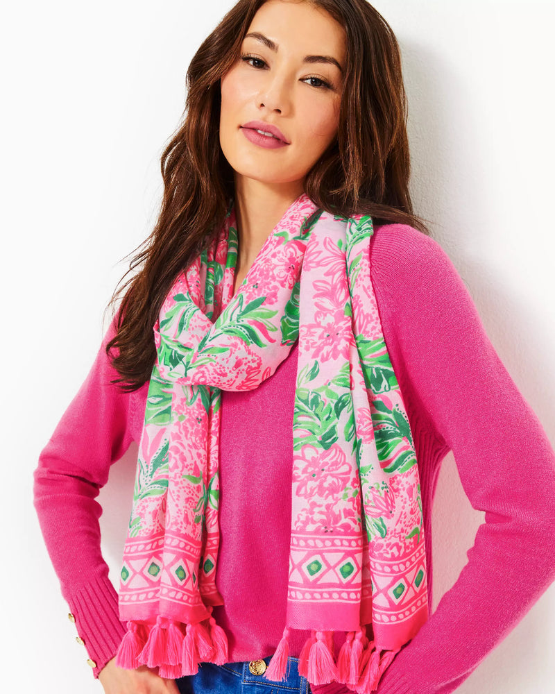 RESORT SCARF CONCH SHELL PINK KOALA LA LA ENGINEERED SCARF