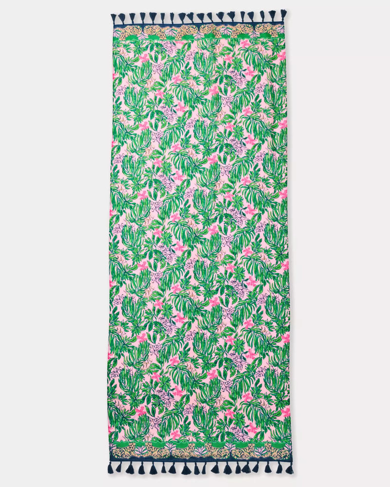 RESORT SCARF CONCH SHELL PINK ROARING WITH JOY ENGINEERED