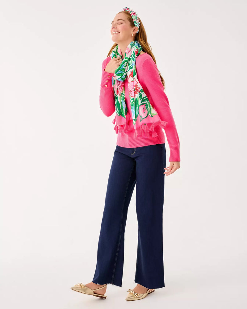 RESORT SCARF MULTI GLOWING GARDENS ENGINEERED