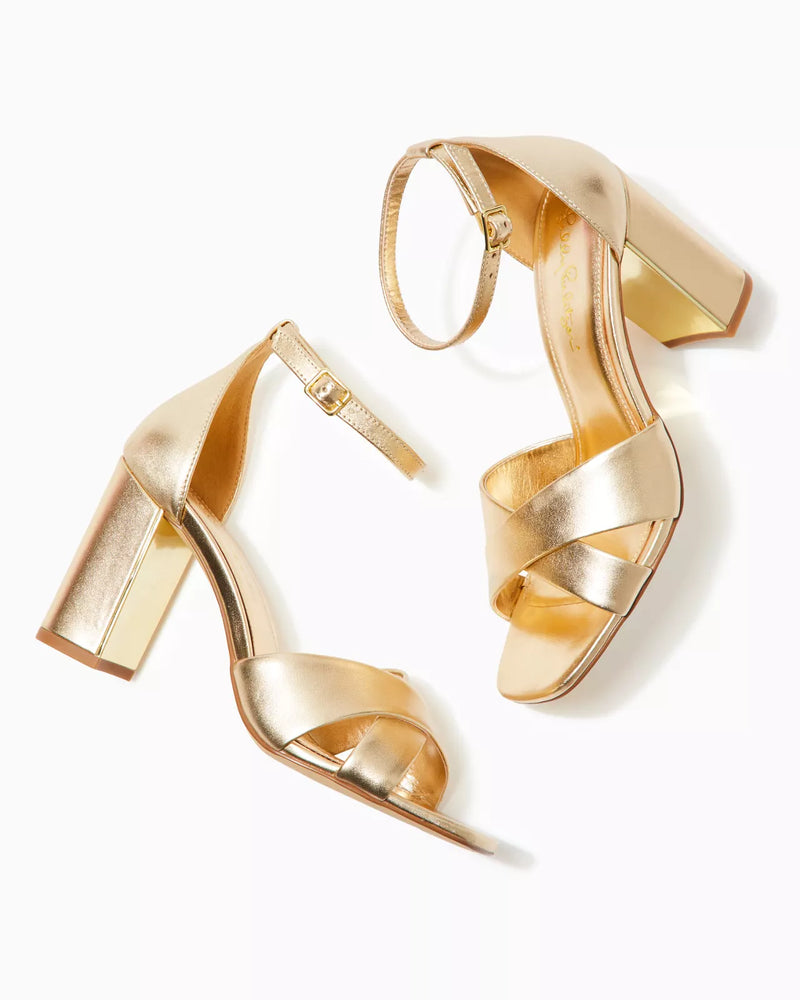 
            
                Load image into Gallery viewer, KENDALL SANDAL GOLD METALLIC
            
        