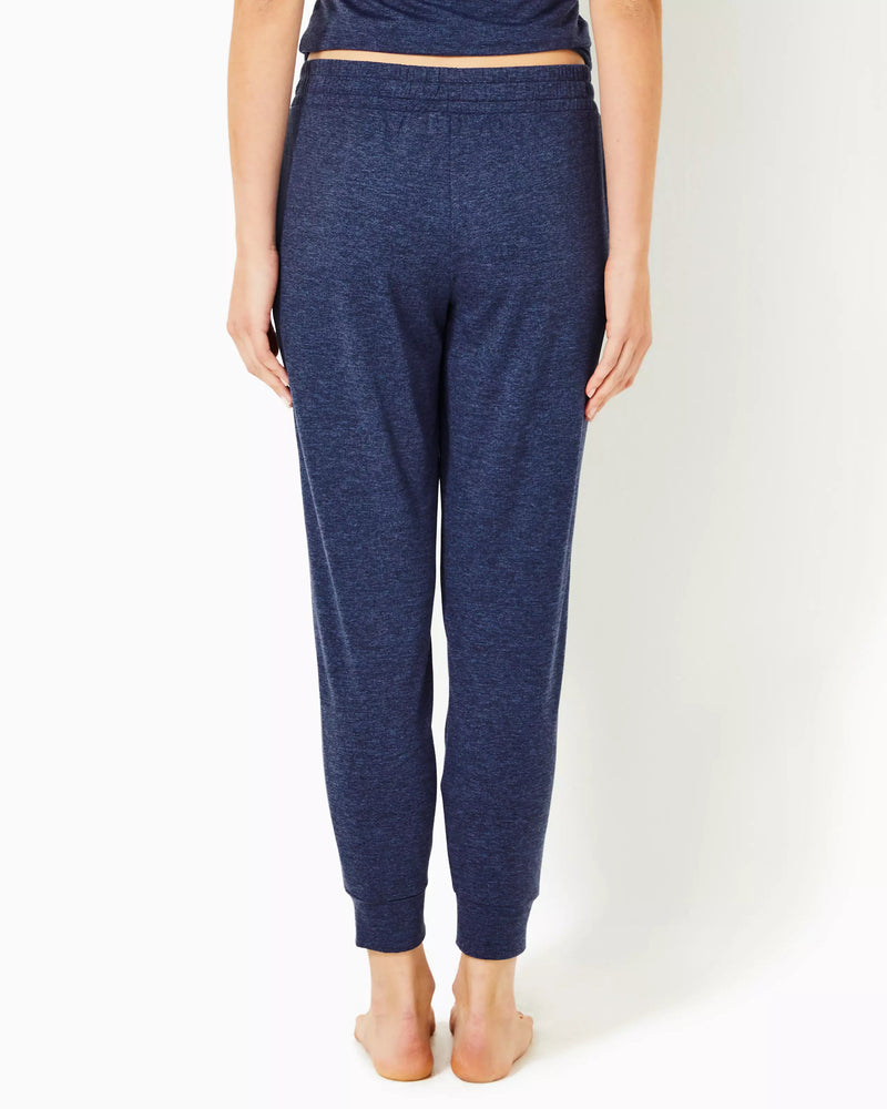 LILLABETH UPF 50+ PANT HEATHERED MED BLUE X NOIR