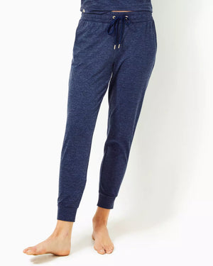 LILLABETH UPF 50+ PANT HEATHERED MED BLUE X NOIR