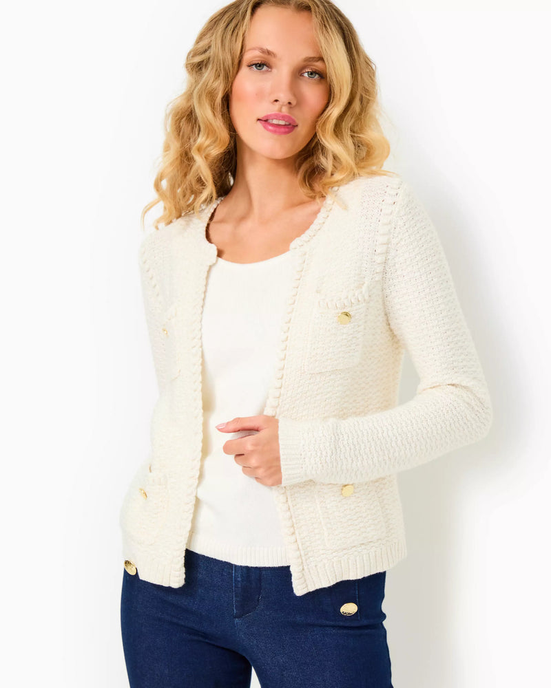 KENTON CARDIGAN COCONUT METALLIC