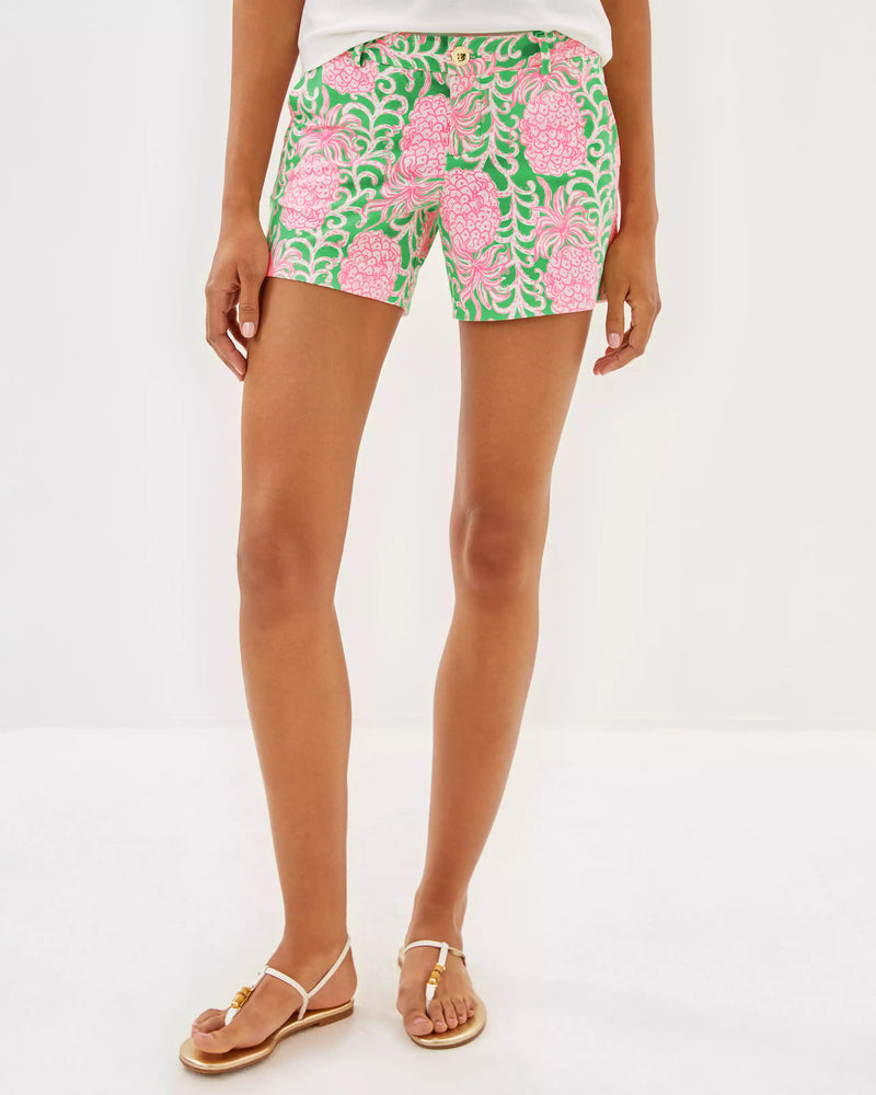 CALLAHAN KNIT SHORT FAUNA GREEN PARTY LIKE A PINEAPPLE