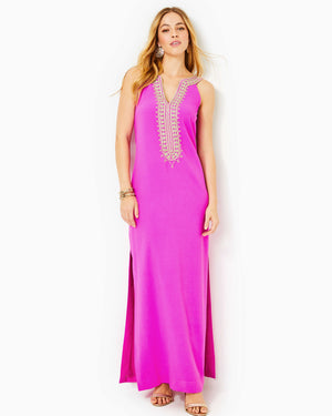 
            
                Load image into Gallery viewer, SANDRAH EMBROIDERED MAXI SHIFT WILD FUCHSIA
            
        