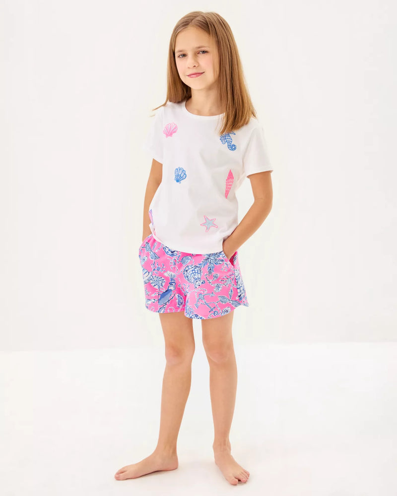 MINI RALLY TEE MULTI COOL AS SHELL EMBROIDERY