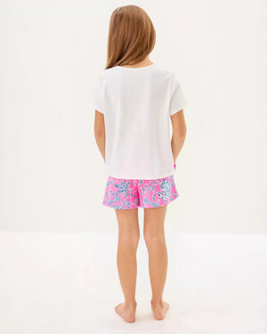MINI RALLY TEE MULTI COOL AS SHELL EMBROIDERY