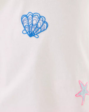 MINI RALLY TEE MULTI COOL AS SHELL EMBROIDERY