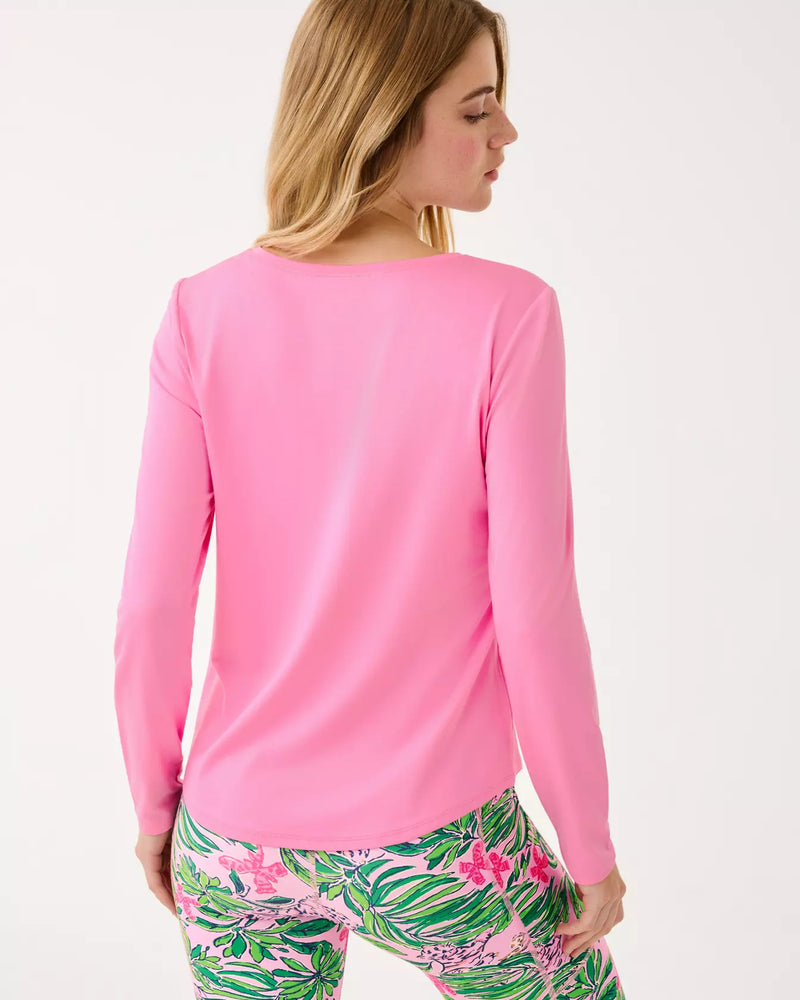 WESTLEY LONG SLEEVE TEE UPF 50+ CONFETTI PINK