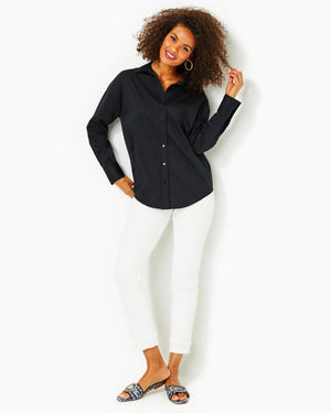 STEVEY RELAXED BUTTON DOWN ONYX