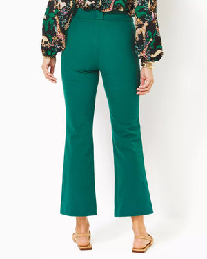 PARRISH BI-STRETCH CROP FLARE VILLA GREEN