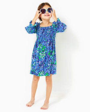 
            
                Load image into Gallery viewer, MINI BEYONCA DRESS ABACO BLUE IN TURTLE AWE
            
        