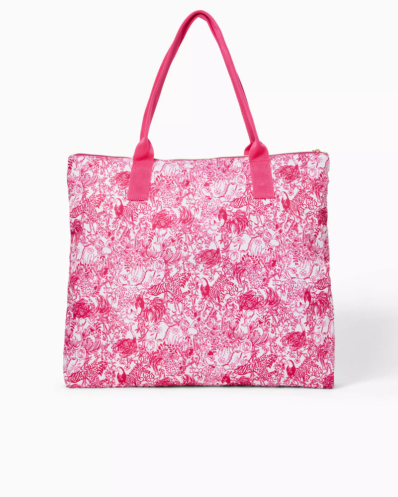 PIPER PACKABLE TOTE RASPBERRY ROUGE ANIMAL MAGNETISM