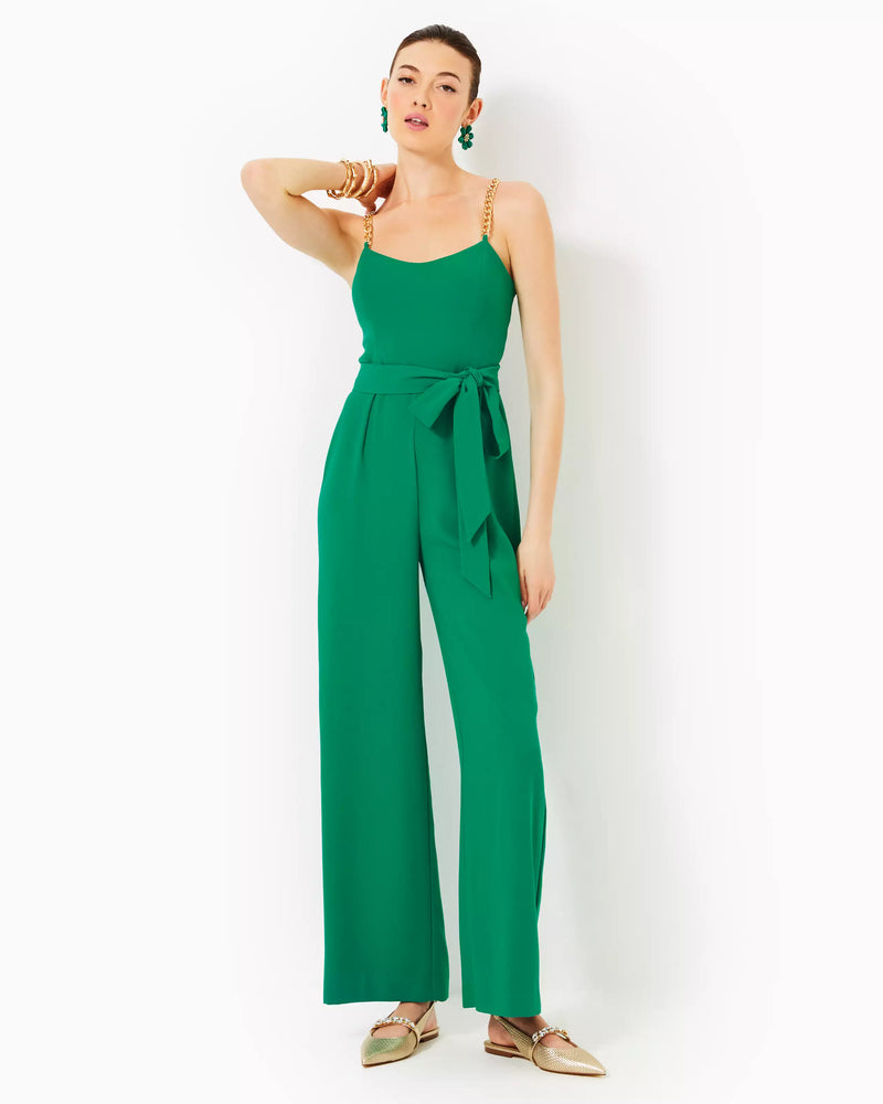 ZEMIRA SLEEVELESS JUMPSUIT FIDDLE LEAF GREEN