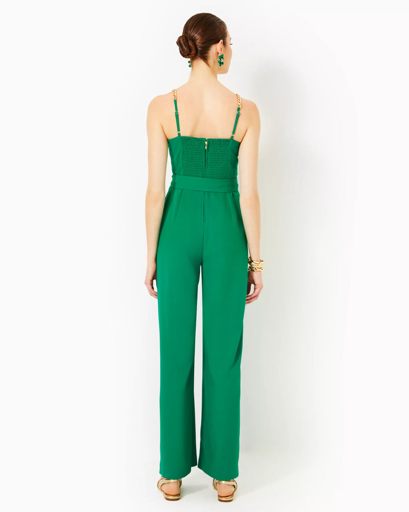 ZEMIRA SLEEVELESS JUMPSUIT FIDDLE LEAF GREEN